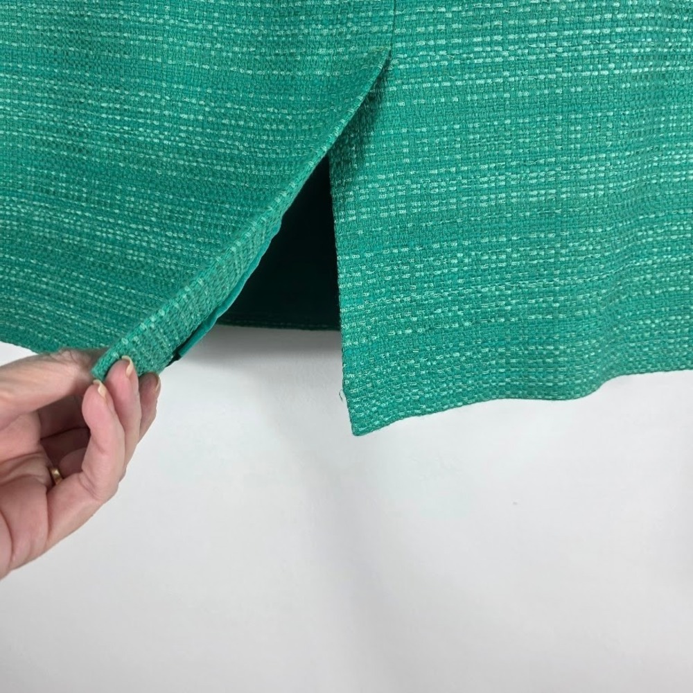Banana Republic Green Tweed Pencil Skirt Size 12 Xmas Office - Picture 4 of 8